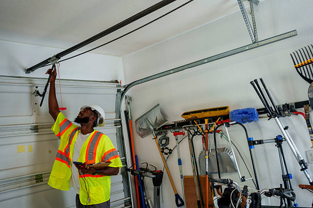 Professional Garage Door Installation technician working in St. Cloud, MN